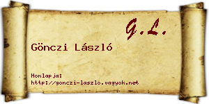 Gönczi László névjegykártya
